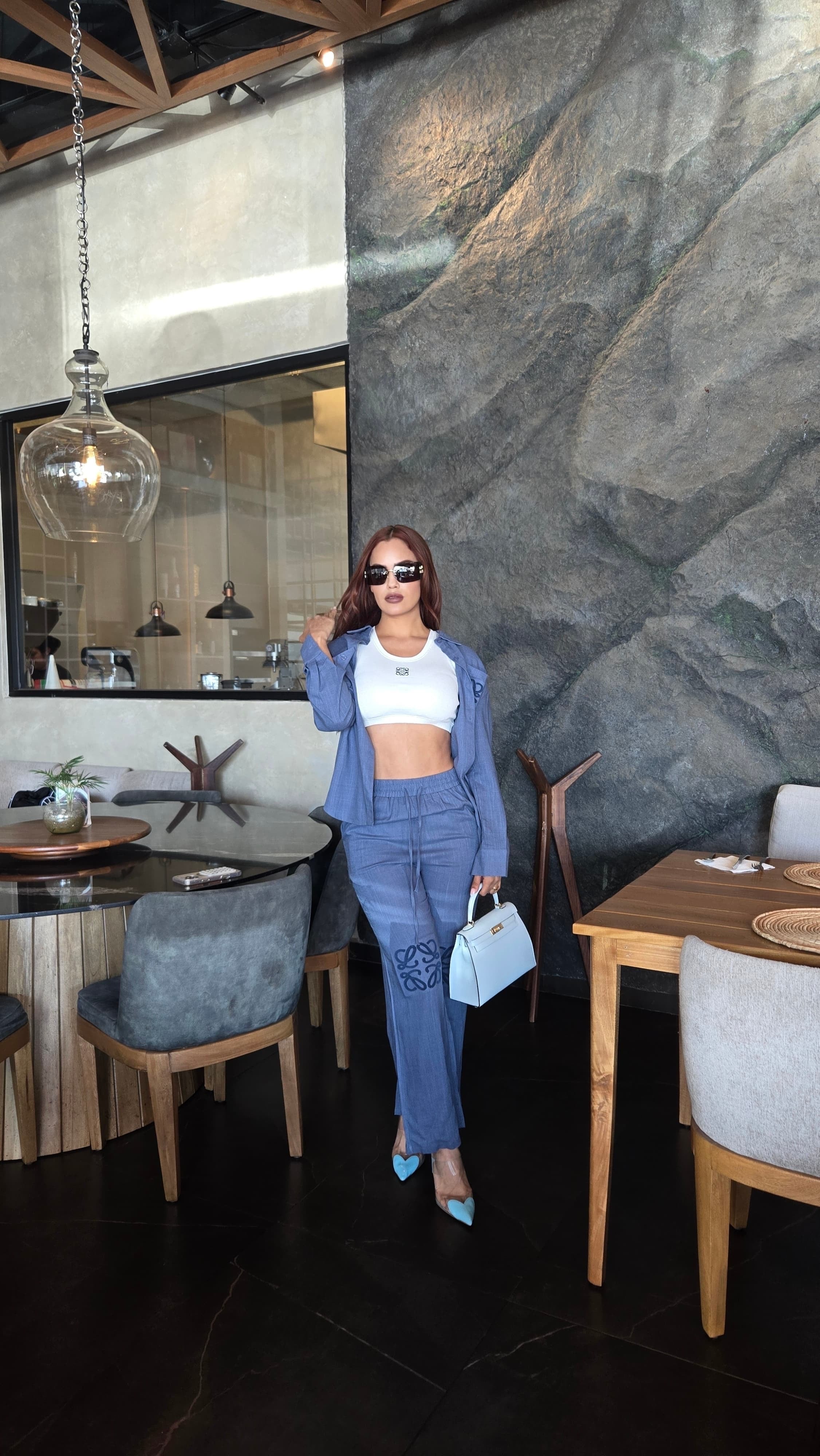 Set azul pantalón y camisa